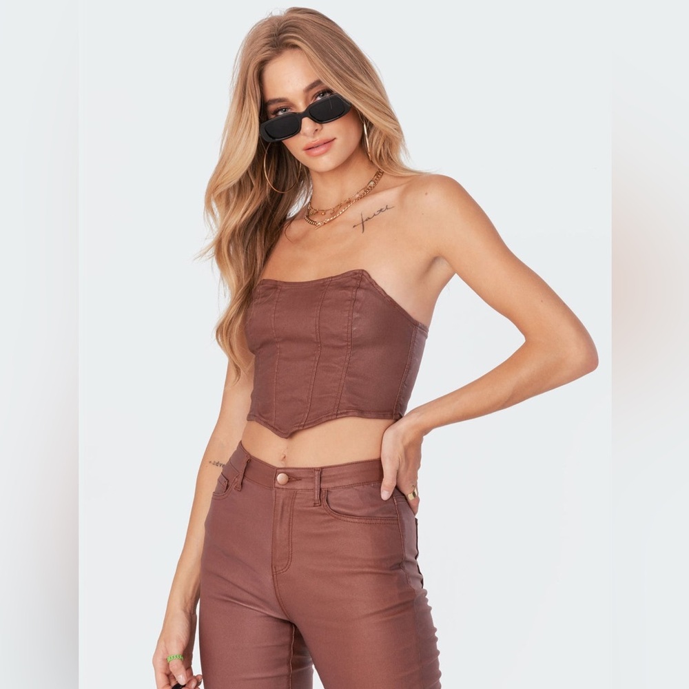 Brown corset top